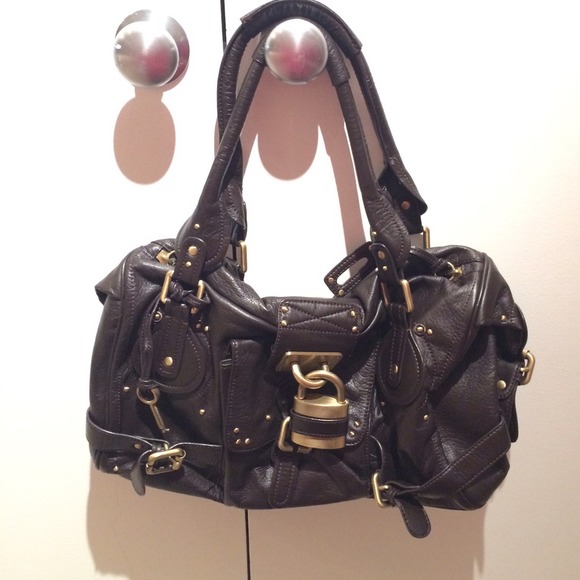 Brown buckle purse