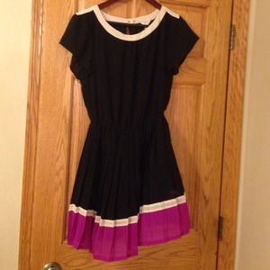 Black dress with splash of color