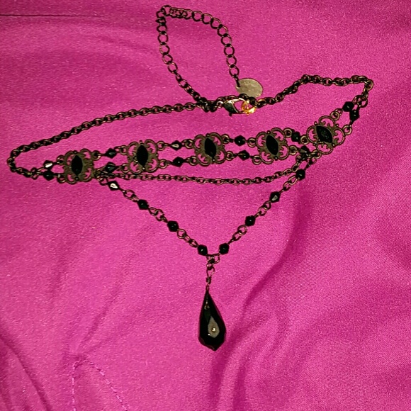 Black choker necklace