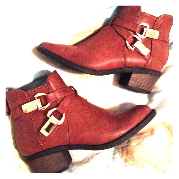 Brown booties ankle boots