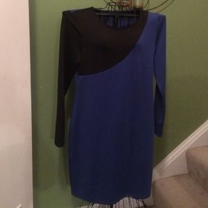 SOLD IN BUNDLE-Asymmetric color block scuba dress