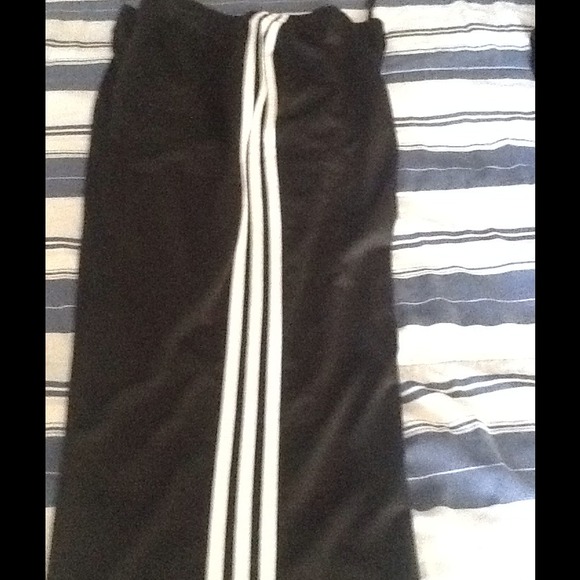 Men's black adidas track pants