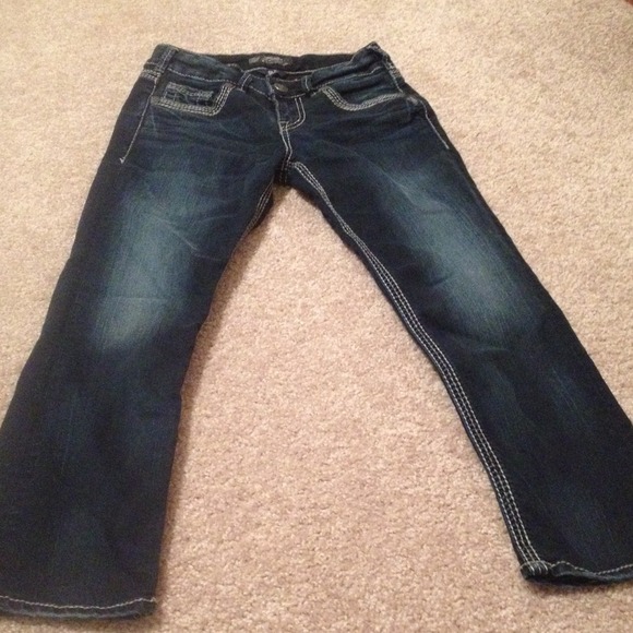Silver suki capris