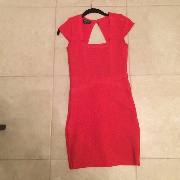 Bebe sexy red bandage dress