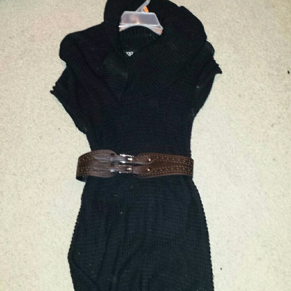 Short sleeve long sweater