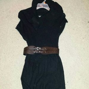 Short sleeve long sweater