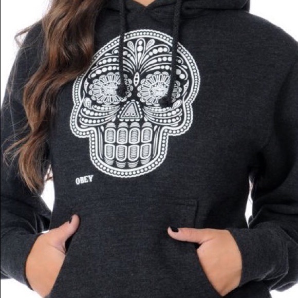 Obey Sweaters - Only worn out of store! Day of the dead hoodie!