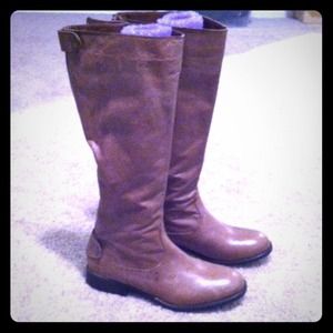 Brown leather boots size 5.5