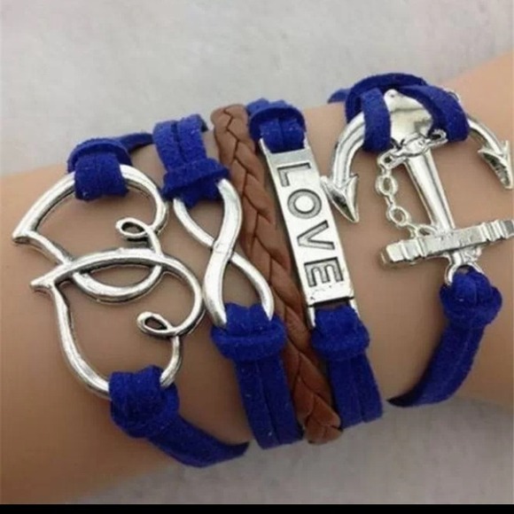 Infinity Love Heart Anchor Friendship Bracelet