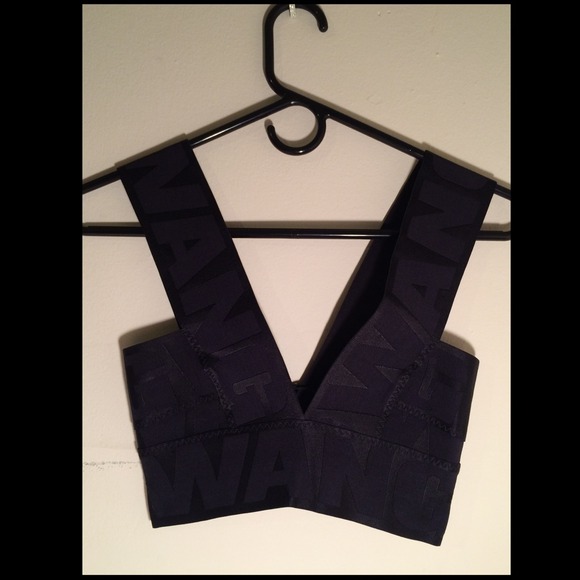 Alexander Wang x H&M Low V neck logo Bustier  XS