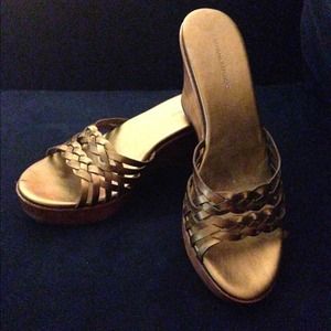 Sale! PRICE CUT! Gold Banana Republic clogs