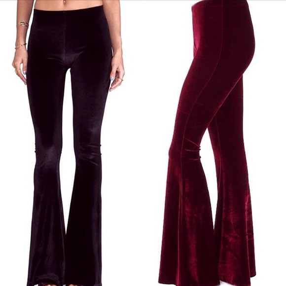 red velvet bell bottoms
