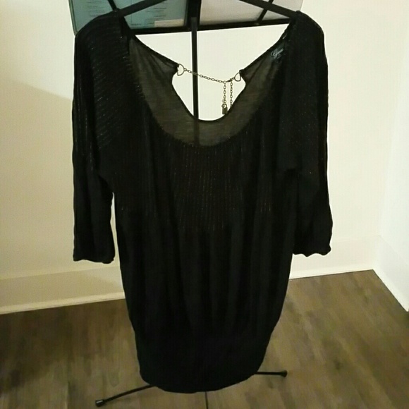 Guess Black dress with chain accent