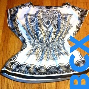 Medium BCX top black and white. 100% poly