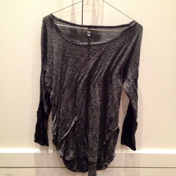 LF gray top with lace