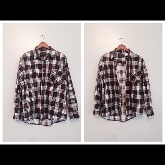 90's Grunge Plaid Flannel Shirt