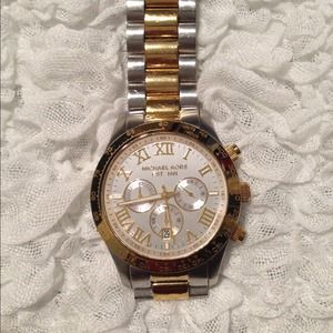 Michael kors two colored metal watch (gold&silver)