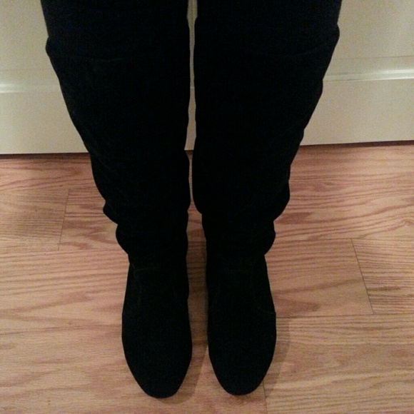Black Faux Suede Boots