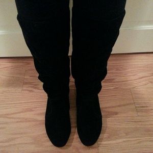 Black Faux Suede Boots