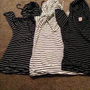 Three Pair Hooded V-Neck Shirt