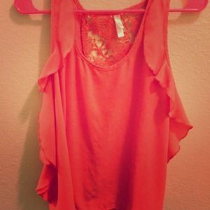Coral blouse