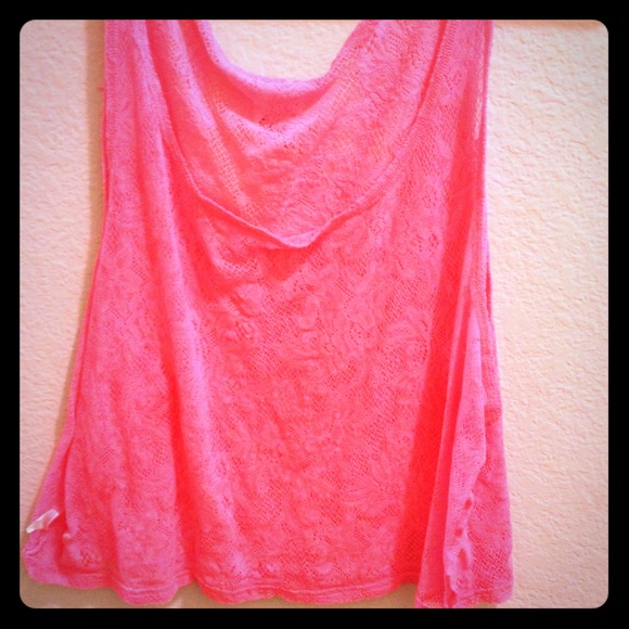 Coral lace tanktop PINK brand