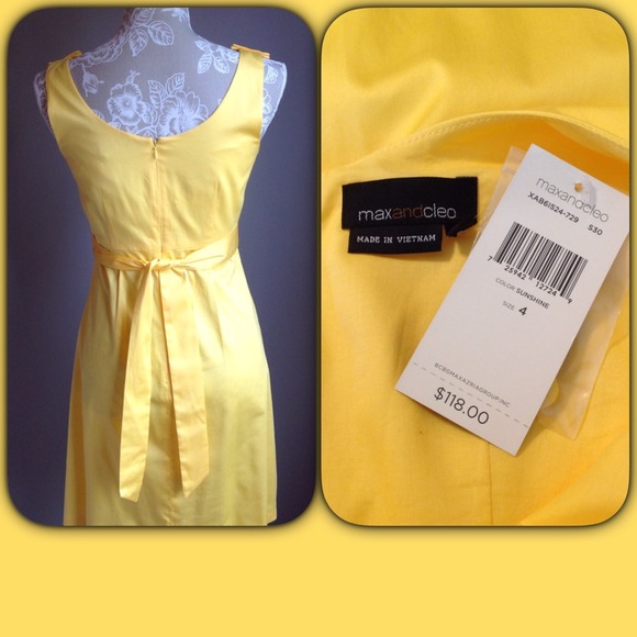 #36 MAX AND CLEO YELLOW DRESS - Picture 3 of 3