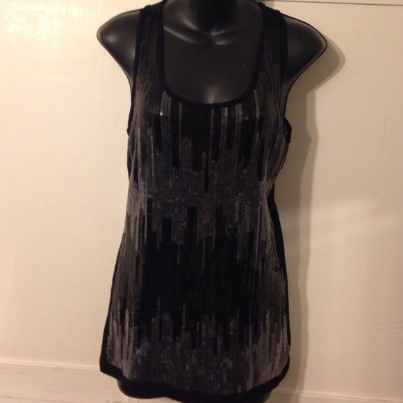 Black sequin top