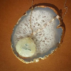 Solar quartz necklace