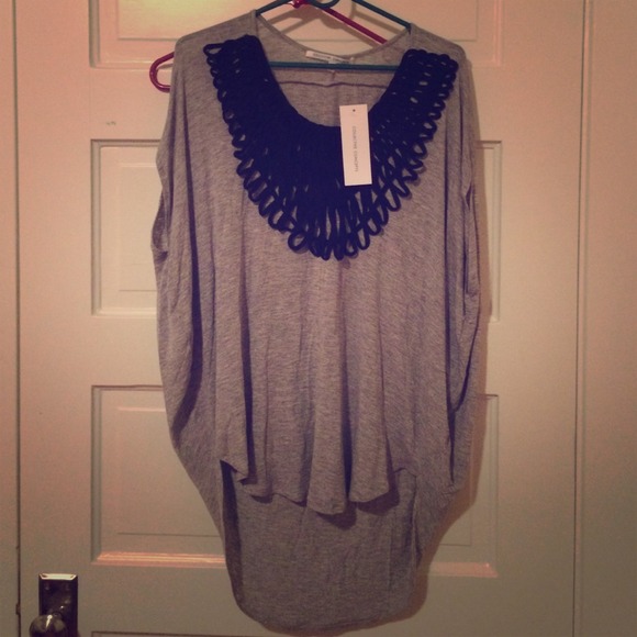 Oversized tunic top gray