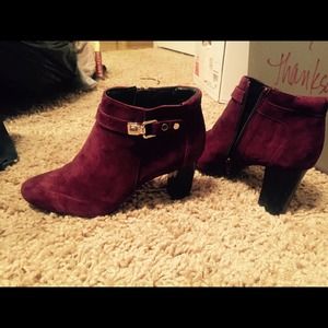 Wine colored bootie