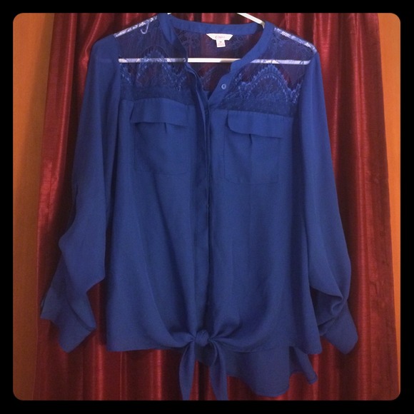 Lacey royal blue blouse