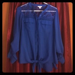 Lacey royal blue blouse