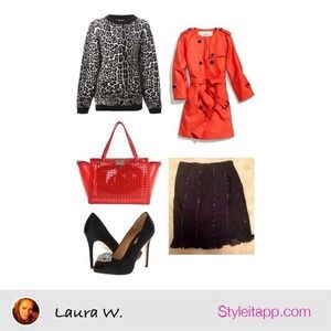 Express black skirt with Lace Panels