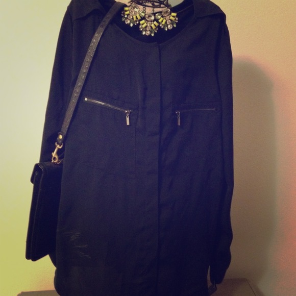 Mossimo Ebony Blouse with Zipper detail