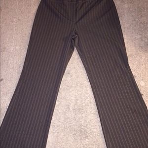 Tahari brown pinstripe dress pants