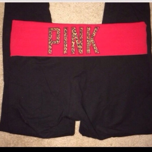 PINK Victoria's Secret Pants - 💢ISO OF VS RED LEOPARD YOGA. BOOT CUT OR LEGGINGS