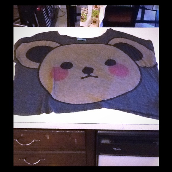 Shirt with teddy bear face