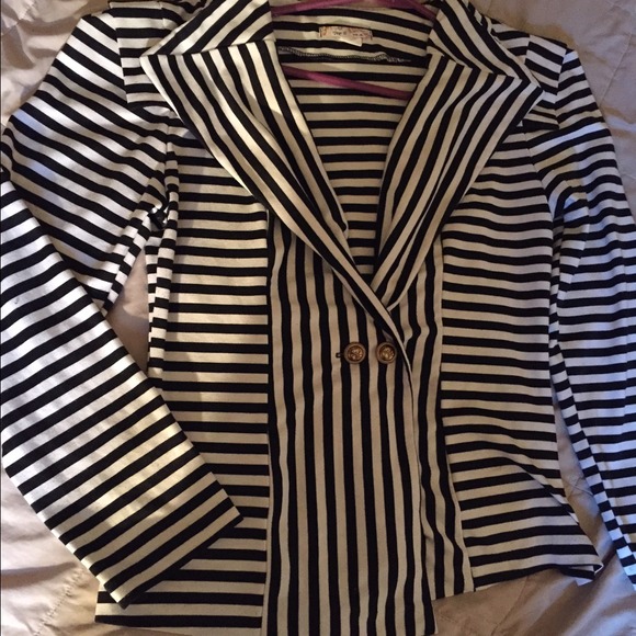 Unique stripe blazer