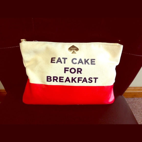Kate Spade Eat Cake For Breakfast zippered pouch