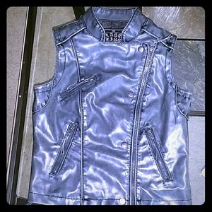Grey Leather Vest