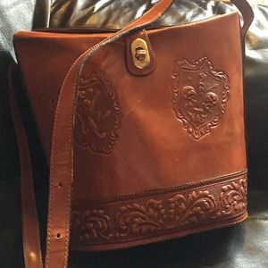 Genuine leather handbag.  Made in Italy.