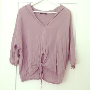 Light purple Brandy Melville tie front blouse