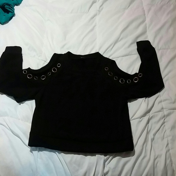 Forever 21 shoulderless sweatshirts black nwot