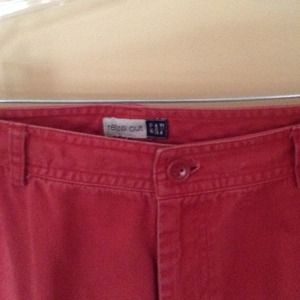Faded red retro cut pants