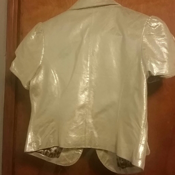 Leather short sleeve jacket - Picture 4 of 4