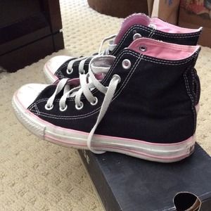 Converse All Star black/pink size 7