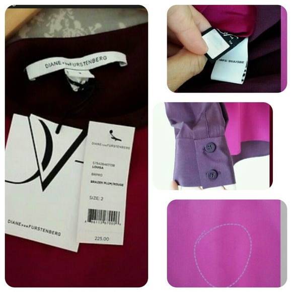 🎉HP🎉DVF 100% silk top - Picture 3 of 3