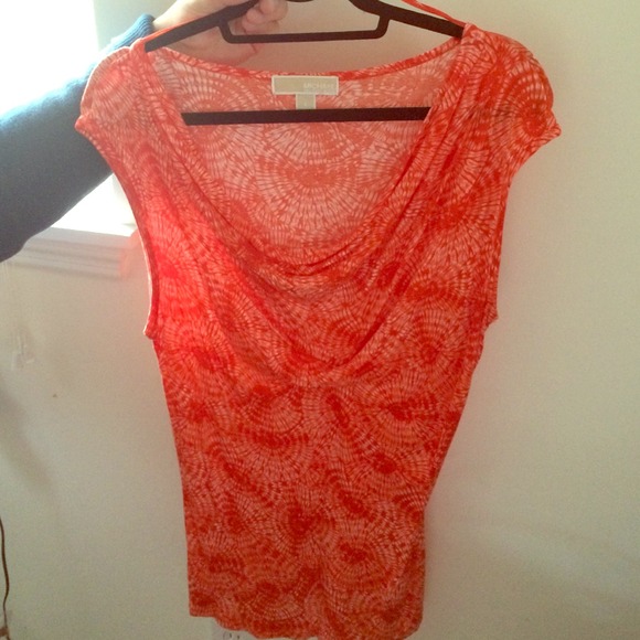 Orange print blouse - Picture 1 of 1