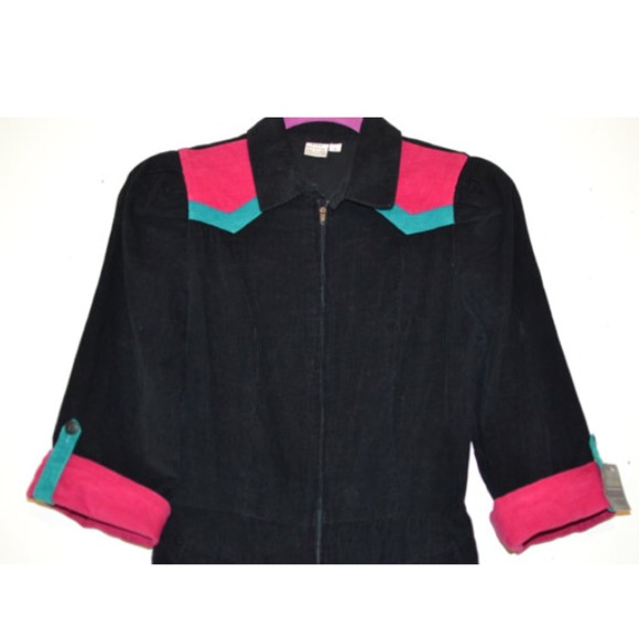 SOLD🎉COLOR BLOCK Corduroy Playsuit -Jumper - Picture 2 of 4